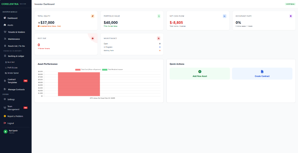 Real Estate Investor CRM Dashboard
